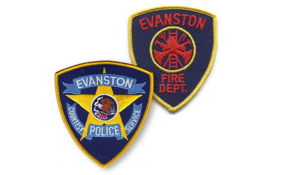 Evanston Police and Fire Department Emblem Patches